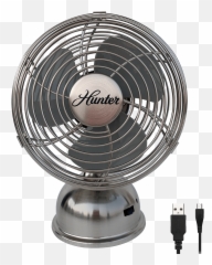 Hunter 5 - Inch AllMetal Retro USB Fan png