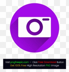 Abstract Colored Bg Camera Icon - Flash Vector Shape Dot png