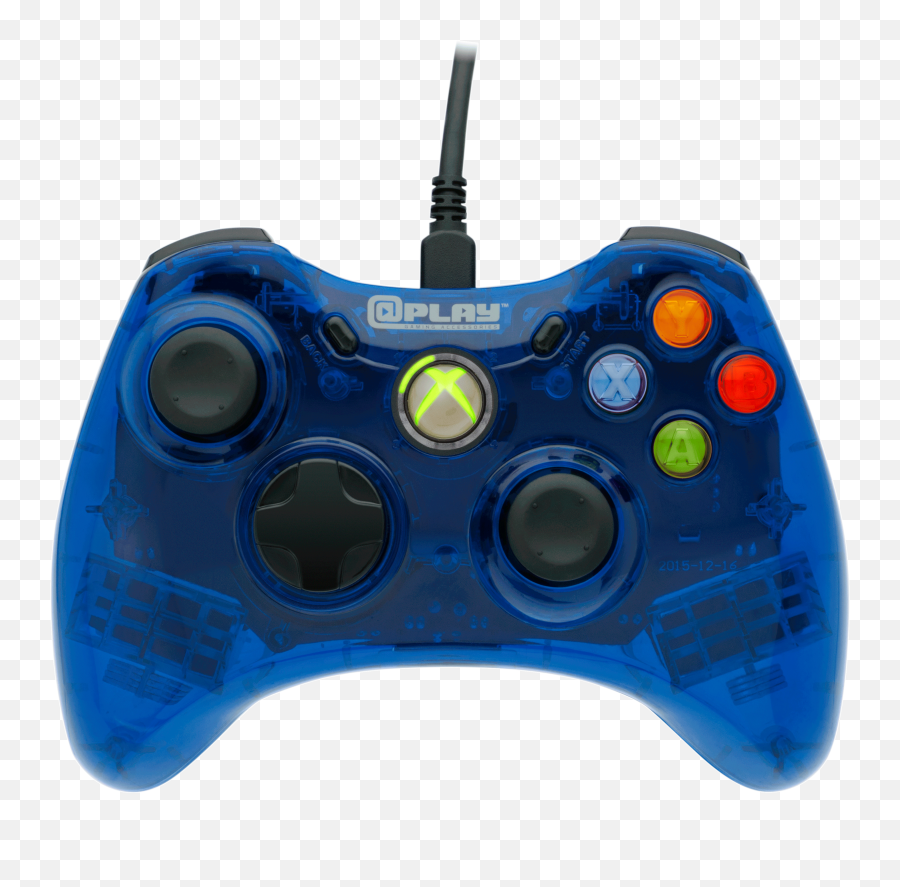 Xbox 360 Wired Controller - Blue Gamestop Blue Xbox Controller Png,Controller Transparent Background