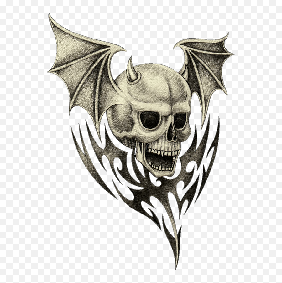 Tattoo - Skull Drawing Easy Png,Cool Transparent Designs