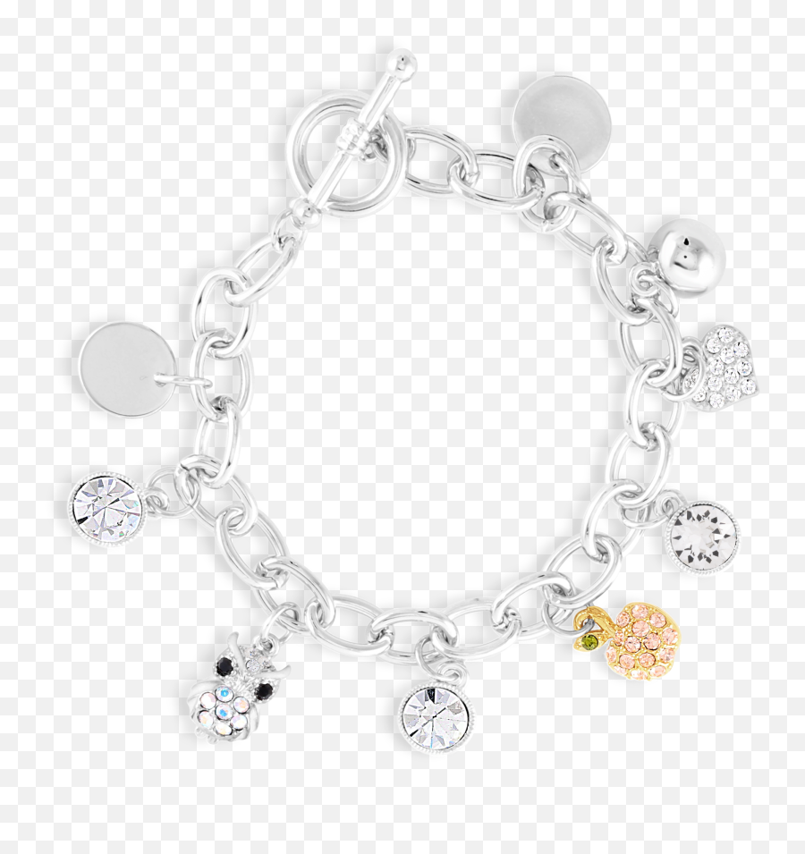 Golden Apple Charm Bracelet Png