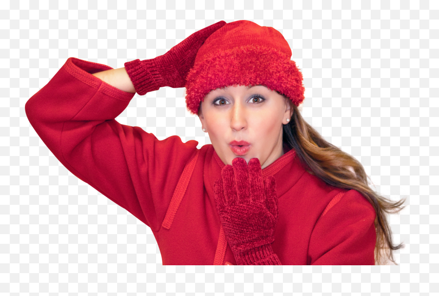 Happy Woman Blowing Kiss In Winter Clothes Png Image - Pngpix Woman In Winter Clothes Png,Women Png