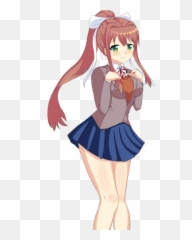 Monika Ddlc Por Wirpem Dibujando - Cartoon Png,Monika Png