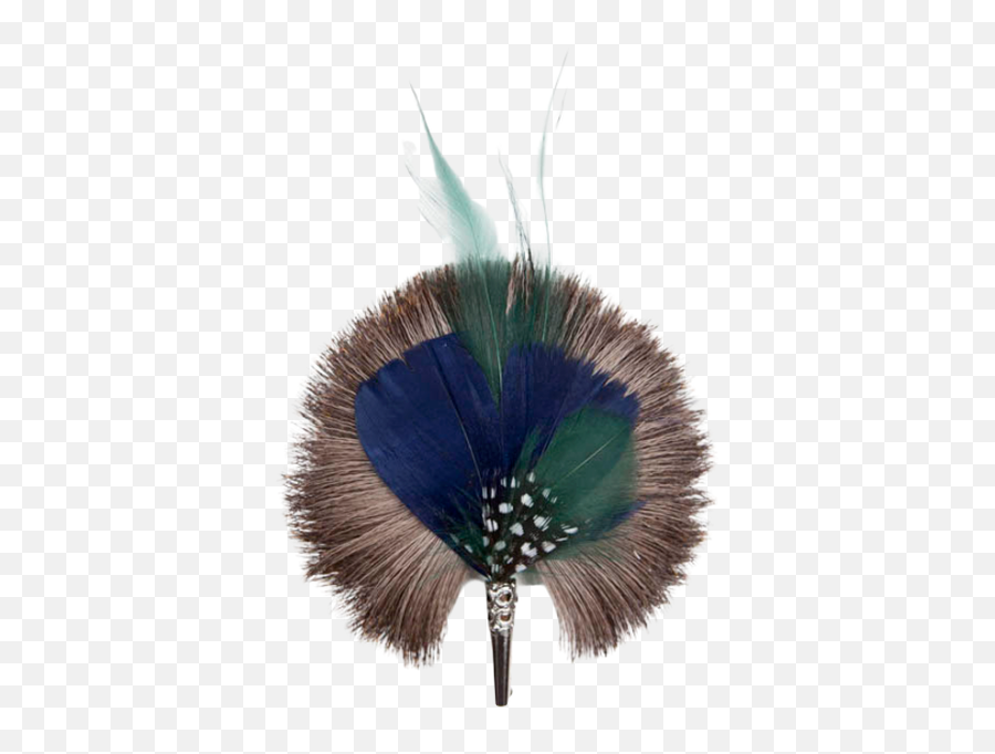 Round Brooch Feathers Green Blue - Fodder Png,Feathers Transparent