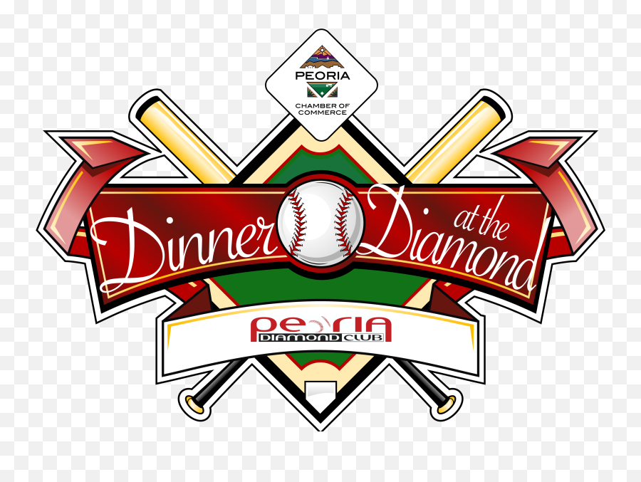 Dinner - Peoria Chamber Of Commerce Vector Baseball Logo Png,Baseball Diamond Png