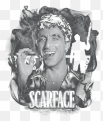 Scarface Smokey Scar Menu0027s Ringer T - Shirt Film Film Serie Png,Scarface Png