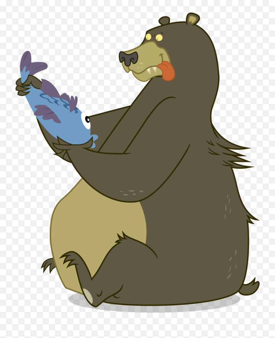 177722 - Animal Artistambassad0r Bear Fish Harry Safe Cartoon Bear Eating Fish Png,Fish Transparent Background