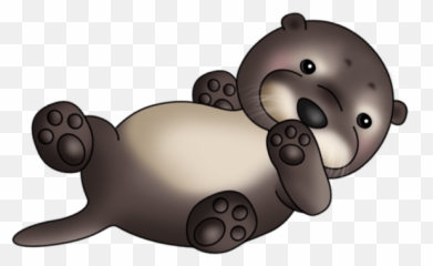 Baby Otter Floating - Soft Png,Otter Png