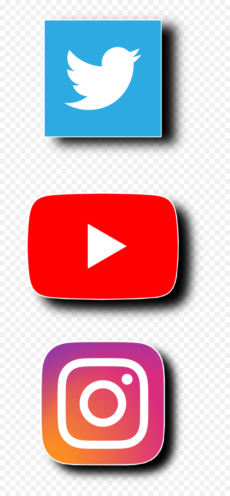 Interesting Logo Youtube Sticker - Youtube And Instagram Logo Png,Twitter And Instagram Logo