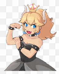 Bowsette Bowser Sticker - Fictional Character Png,Bowsette Png