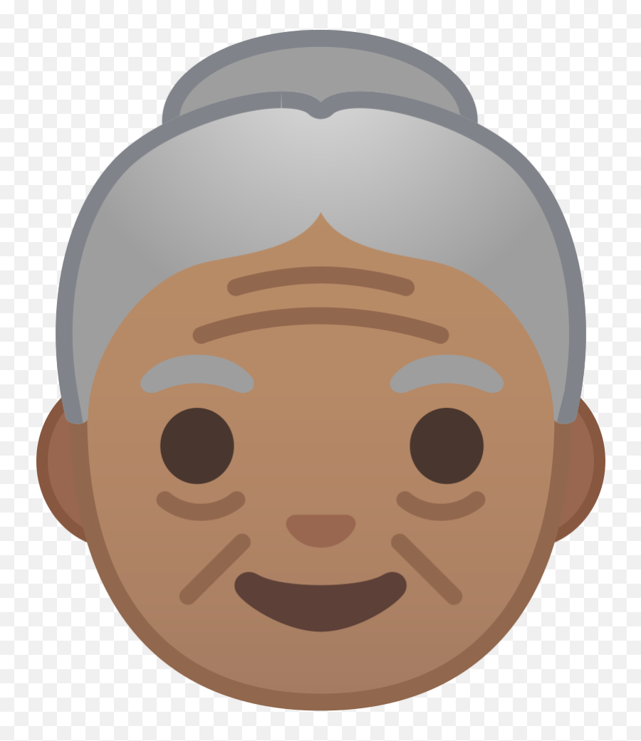 Old Woman Medium Skin Tone Icon - Old Woman Emoji Png,Woman Face Png