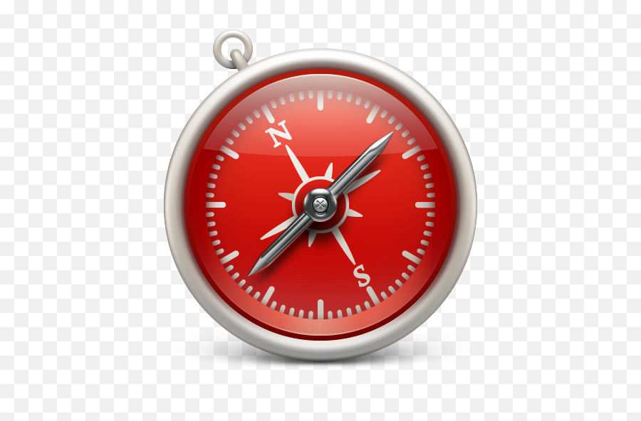 Red Clock Compass Wall - Apple Safari Logo Red Png,Red Clock Icon