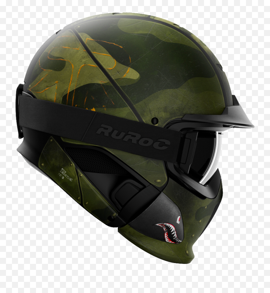 Ruroc Helmet While Riding - Motorcycle Helmet Png,Icon Battlescar