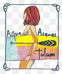 Sup Yoga Tulum Mexico Boga - Dibujos Chicas Surferas png
