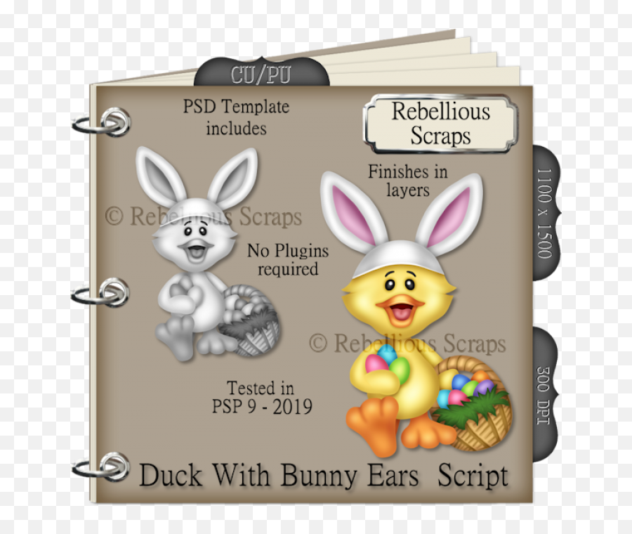 Duck With Bunny Ears Script - Heart With Razorblade Png,Bunny Ears Transparent
