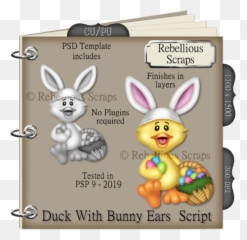 Duck With Bunny Ears Script - Heart With Razorblade Png,Bunny Ears Transparent