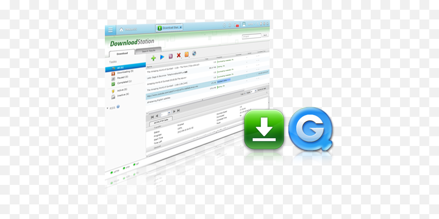 Download Station From Mac - Qnap 469 Web Interface Png,Qnap Icon