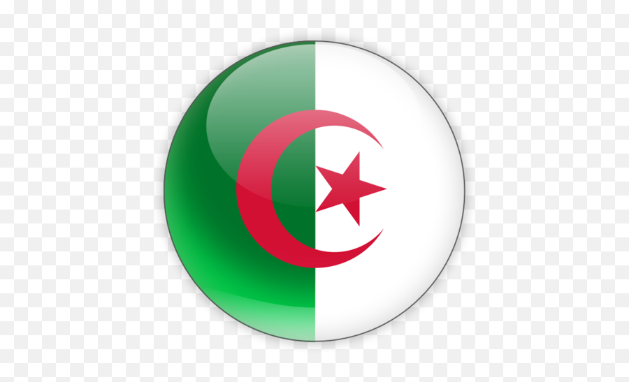 Round Icon Illustration Of Flag Algeria - Round Algeria Flag Png,Flag Icon