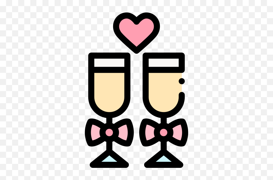 Champagne Glasses - Free Food And Restaurant Icons Stemware Png,Champagne Glasses Icon