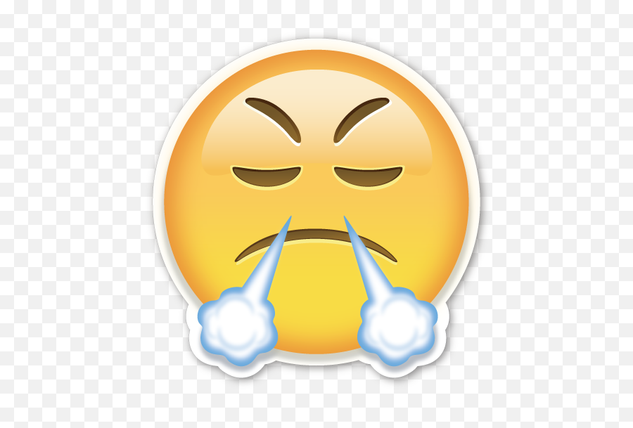 Face With Look Of Triumph Emojis Novos - Ios Emoji Png,Sad Face Transparent