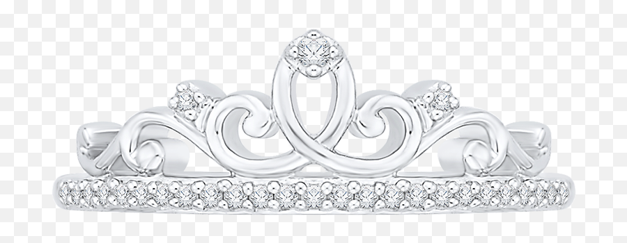 Tiara Ring In 10k White Gold With 12 Carats Of Diamonds - Tiara Png,Tiara Png