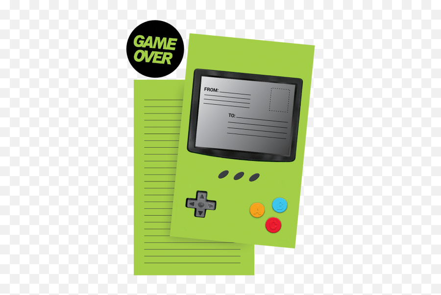 Game Over Foldover Cards - Game Boy Png,Game Over Png