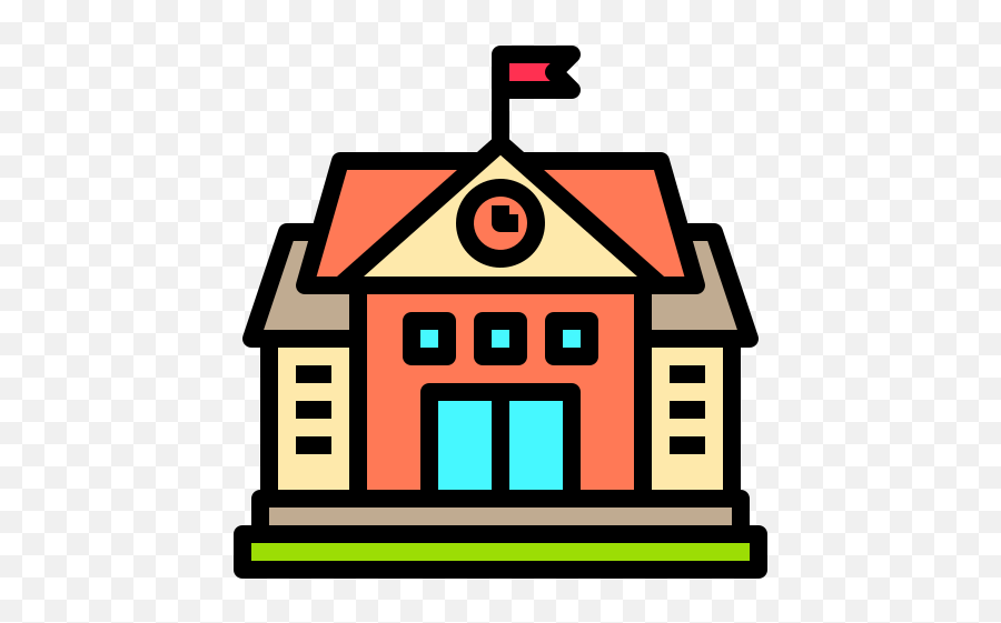 School - Free Buildings Icons Png,School Building Icon