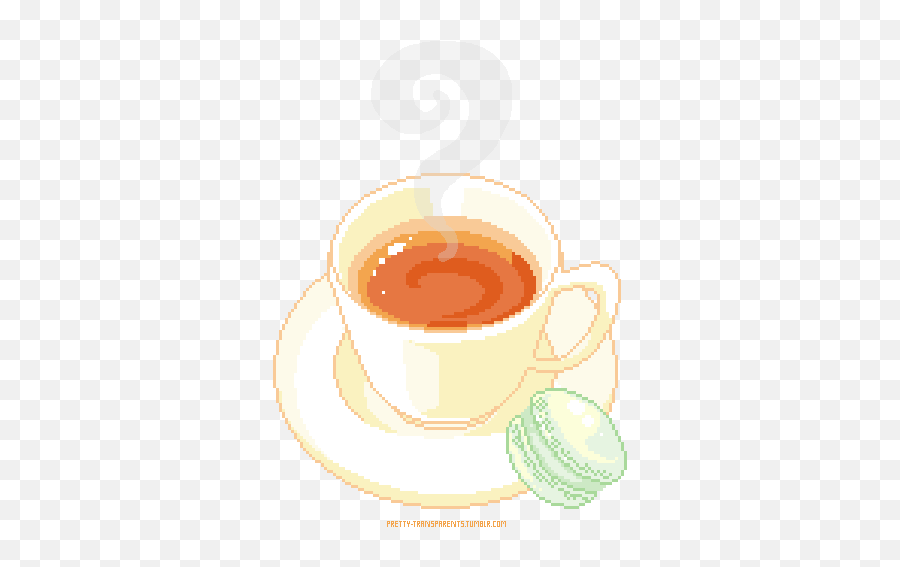Bubble Tea Pixel Art Macaron - Png Cup Of Tea Tea Bubble,Bubble Tea Png