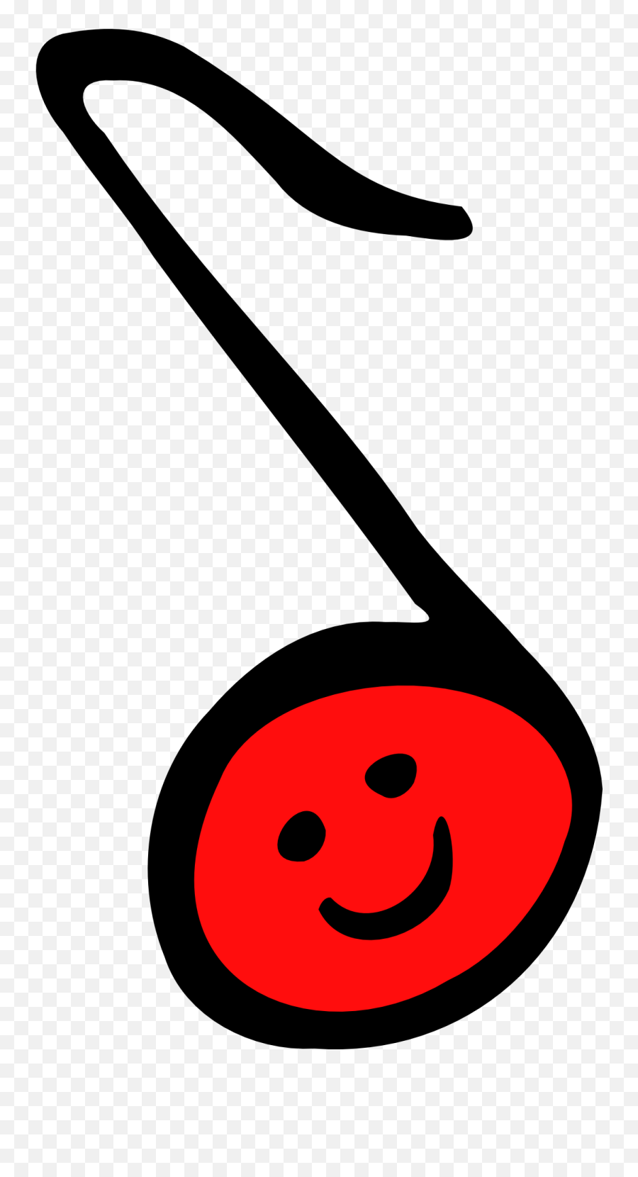 Red And Black Smiling Music Note Free Image Download - Happy Musical Note Clipart Png,Icon With A Pair Of Quavers