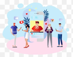 Social Media Management U2014 Yamlify - Vector Illustration png