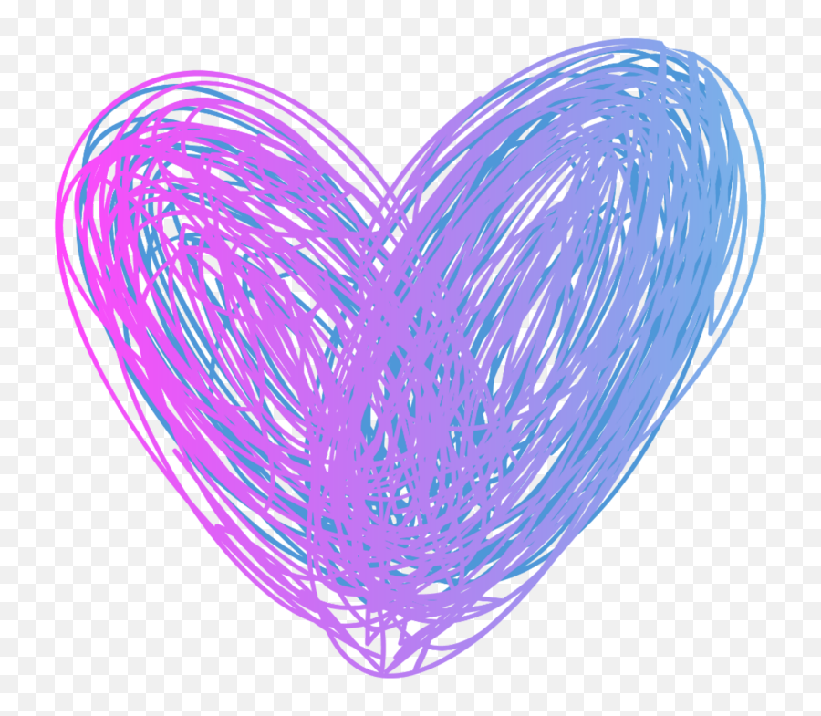 Scribble Heart - Sticker By Nwright8513 Blue Doodle Heart Png,Scribble Heart Png