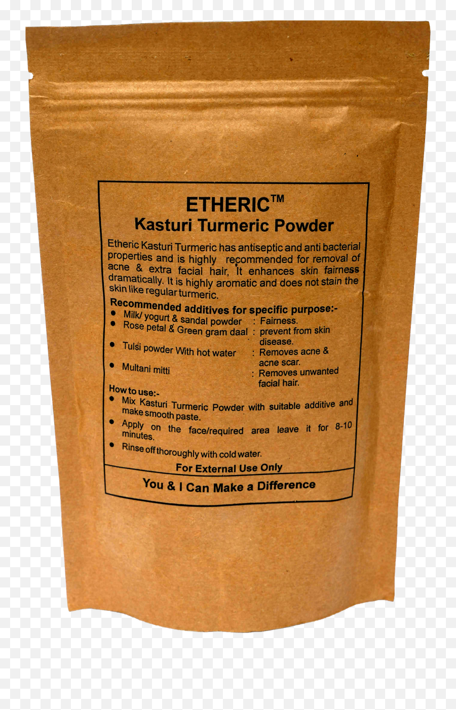 Etheric Kasturi Turmeric Powder 150 Gm Png