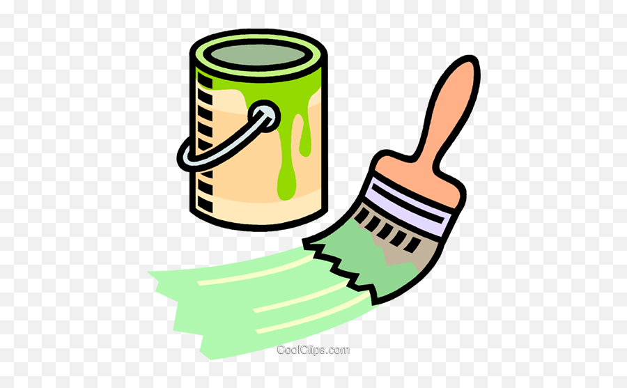 Paint Can Brush Royalty Free Vector Clip Art - Painting And Decorating Clipart Png,Paint Can Png