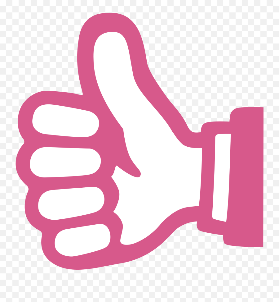Thumbs Up Sign Emoji For Facebook - Pink Thumbs Up Sign Png,Thumbs Up Emoji Transparent
