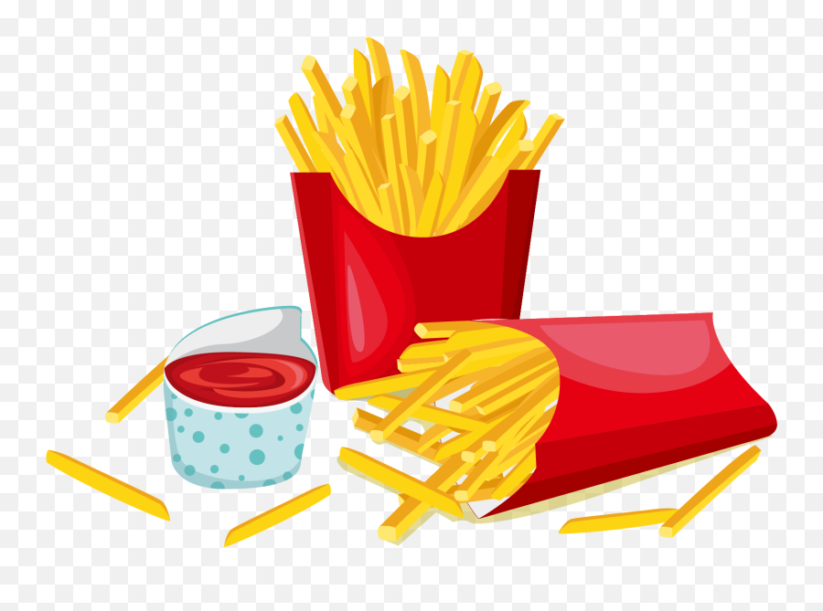 Hamburger Hot Dog French Fries Fast - Junk Food French Fries Clipart Png,Fry Png