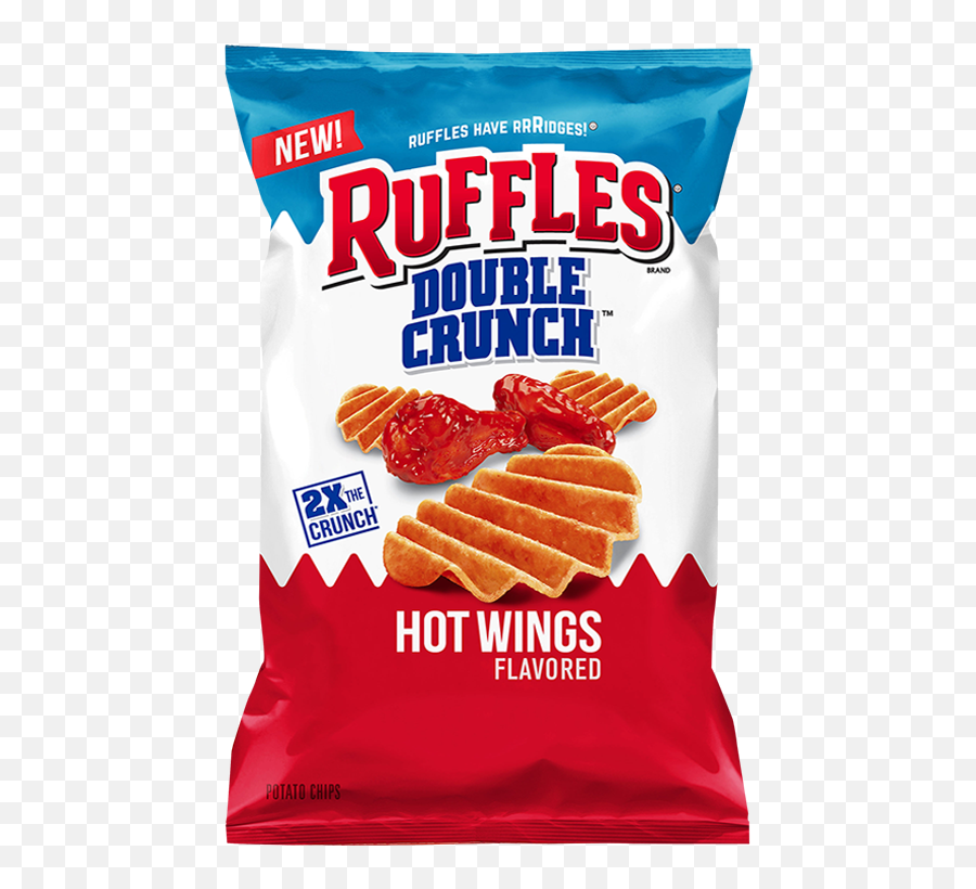 Hot Wings Flavored Potato Chips - Ruffles Double Crunch Hot Wings Png,Buffalo Wings Png