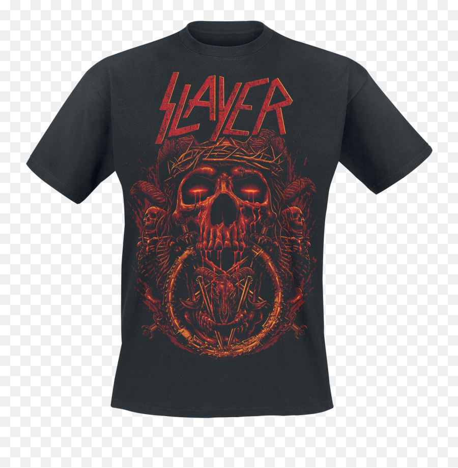 Slayer Crown Of Thorns T Shirt Blackt - Shirt Blackcrown Of Rammstein Puppe T Shirt Png,Thorn Crown Png