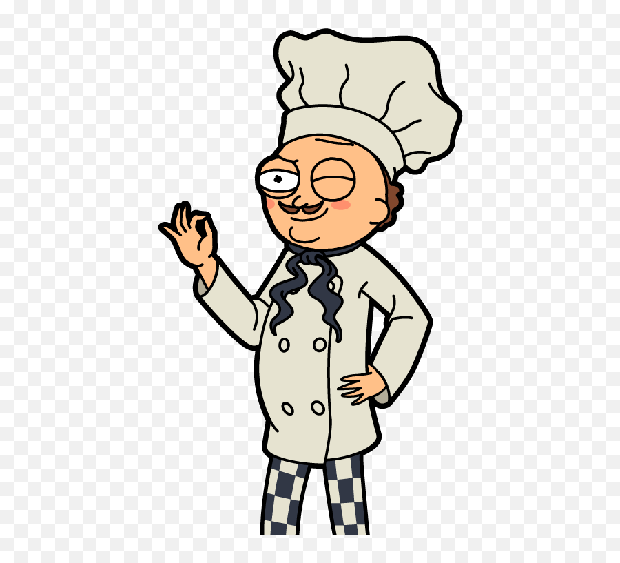 Morty Commis De Cuisine - Pocket Morty Chef Morty Clipart Rick And Morty Chef Png,Morty Transparent