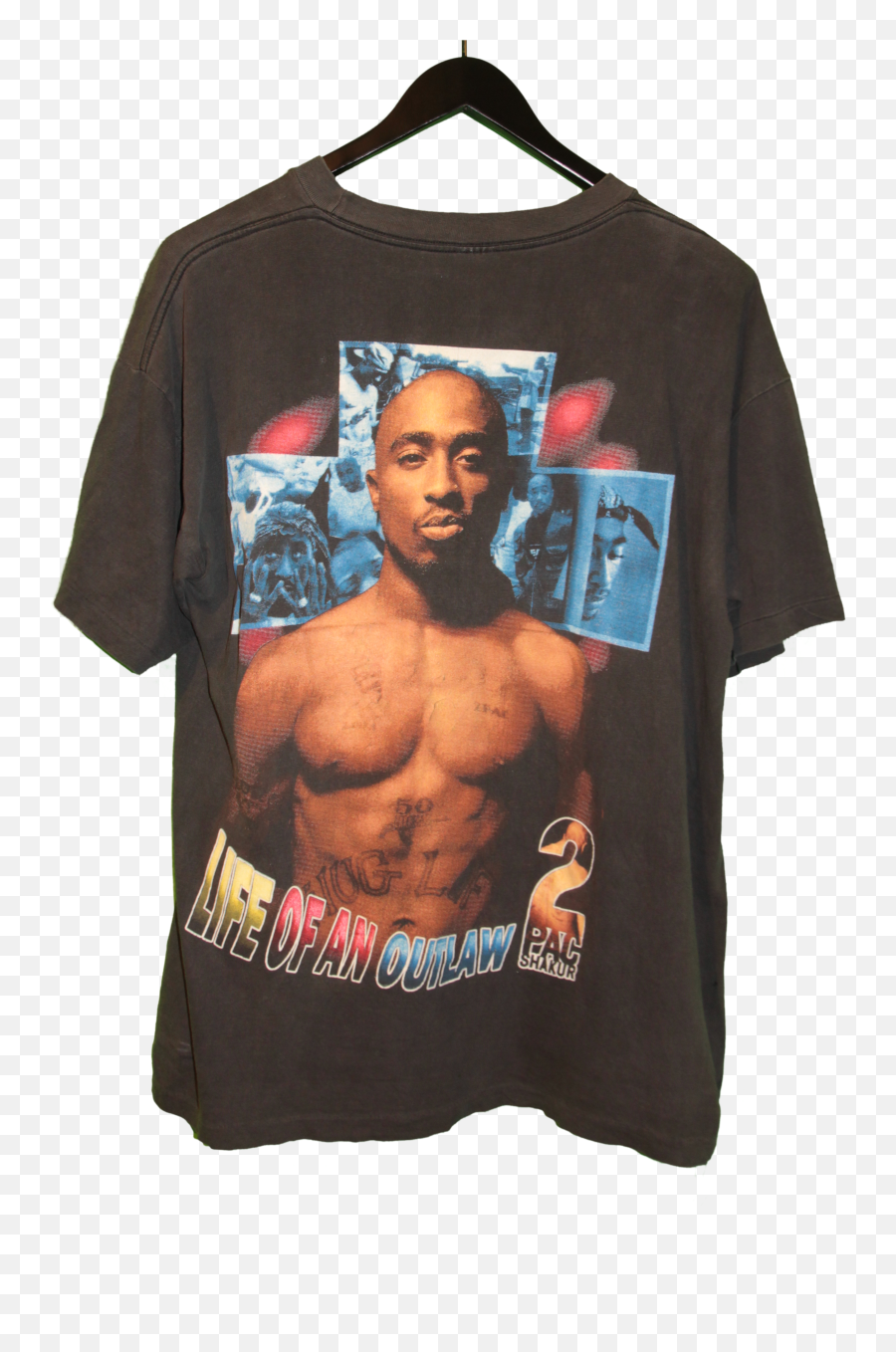 2pac 1996 Makaveli Life Of An Outlaw Rap Tee - Life Of An Outlaw 2pac Tee Png,Tupac Png