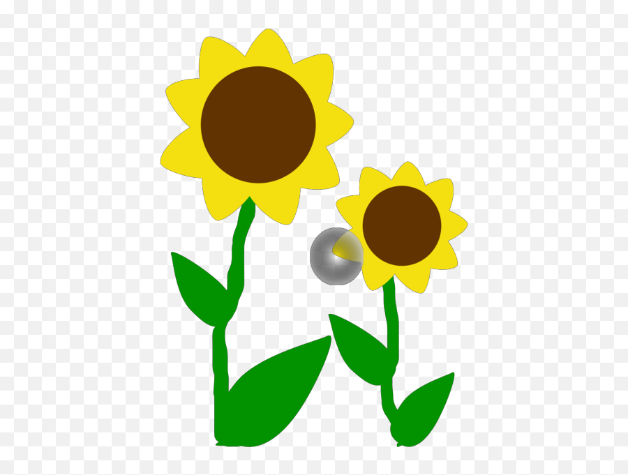 Simple Cartoon Sunflower Png Svg Clip Art For Web - Wilf Flowers Clip Art,Sunflower Emoji Transparent