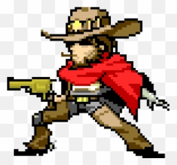 Overwatch Mccree Pixel Spray Clipart - Planetario Digital Chimalhuacan Png,Mccree Png