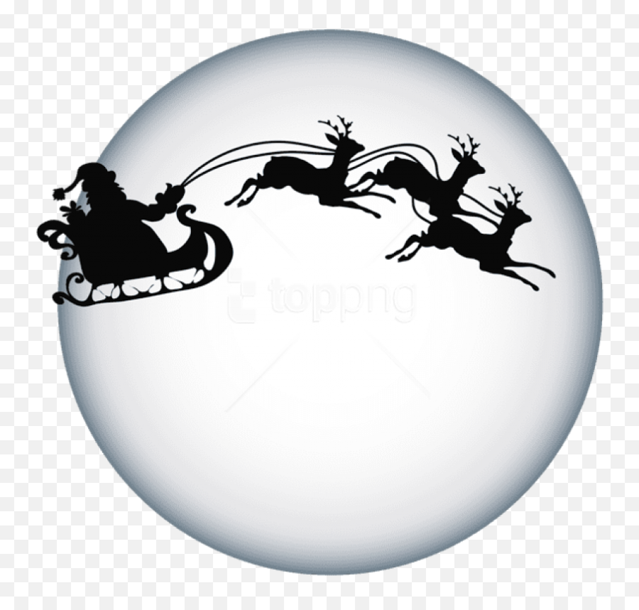 Free Png Santa Clause And Moon Shade - Merry Christmas And Good Night,Santa Sleigh Transparent Background