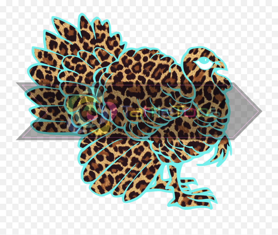 Leopard And Blue Turkey Digital Png - Illustration,Leopard Png