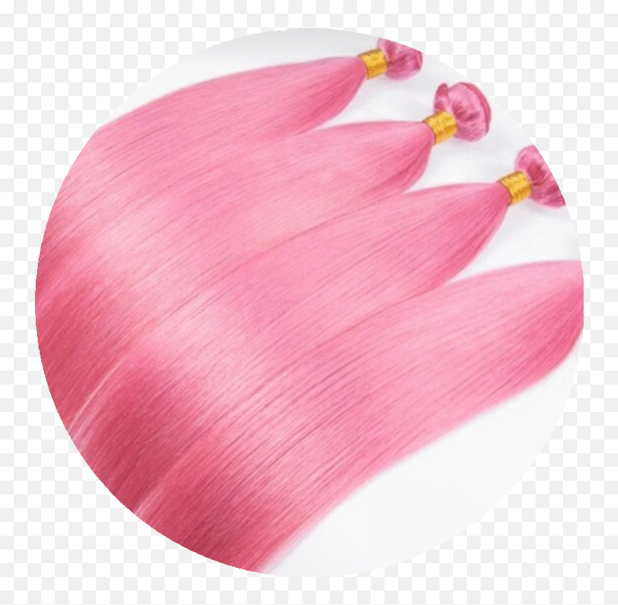 Pink Straight Brazilian Hair Extension Bundles - Tulip Png,Pink Hair Png
