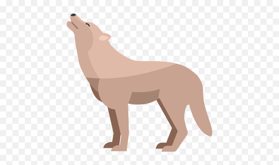 Wolf Howling Flat - Wolf Flat Png,Lobo Png