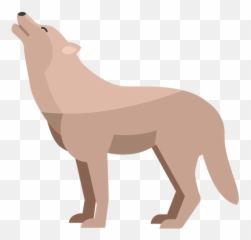 Wolf Howling Flat - Wolf Flat Png,Lobo Png