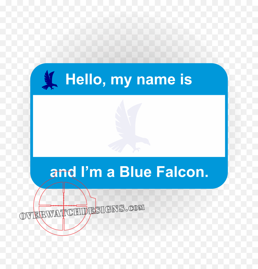 Blue Falcon Name - Tag Blue Falcon Name Tag Png,Name Tag Png