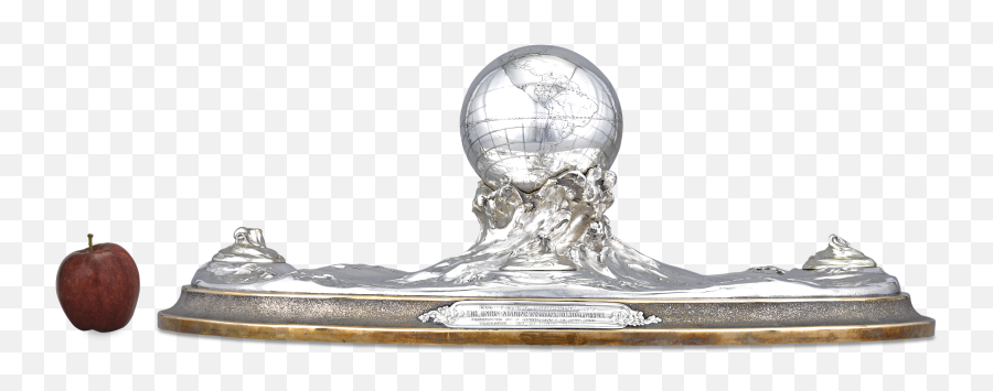 Sterling Silver Globe Inkwell Centerpiece By Tiffany U0026 Co - Antique Png,Inkwell Png
