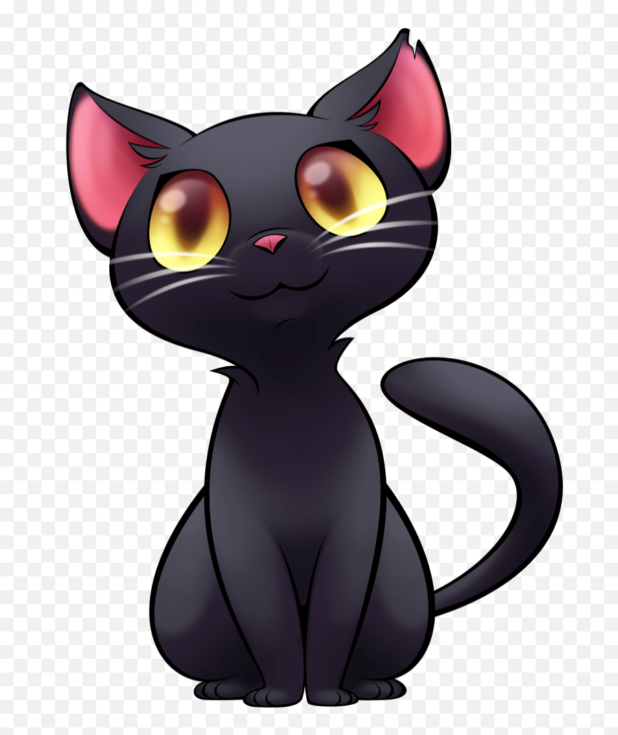 Download Black Cats And Halloween Kamran Hooman - Cute Cartoon Black Cat Png,Black Cat Transparent Background