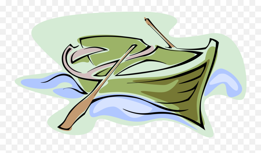 Vector Illustration Of Wooden Rowboat Or Row Boat With - Boating Png,Row Boat Png